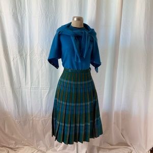 Vintage Coordinating skirt set wool plaid
